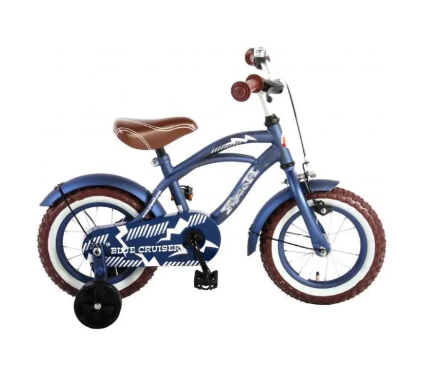 volare dječji bicikl cruiser s pomoćnim kotačima 12" plavi - slika 2