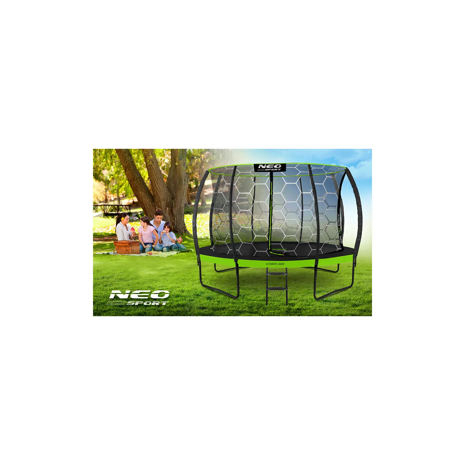 neo-sport profilirani vrtni trampolin 435 cm (14 ft) s unutarnjom mrežom - slika 8
