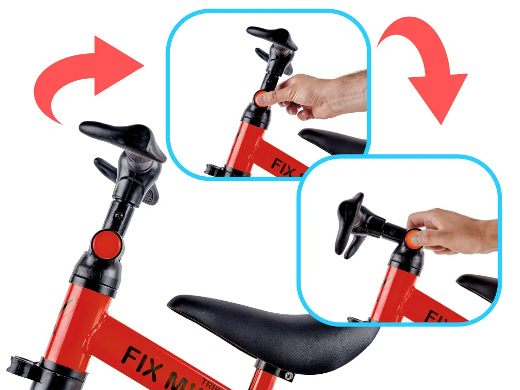 trike fix mini 3u1 tricikl s pedalama crveni - slika 8