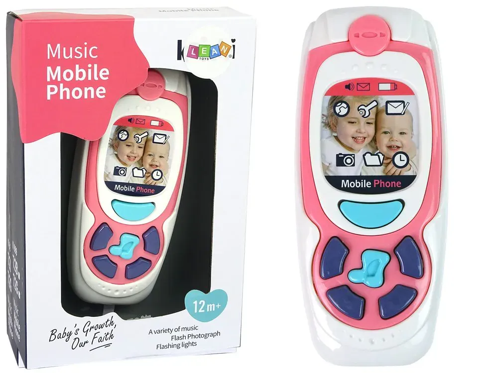 dječji edukativni mobitel melody rozi - slika 2