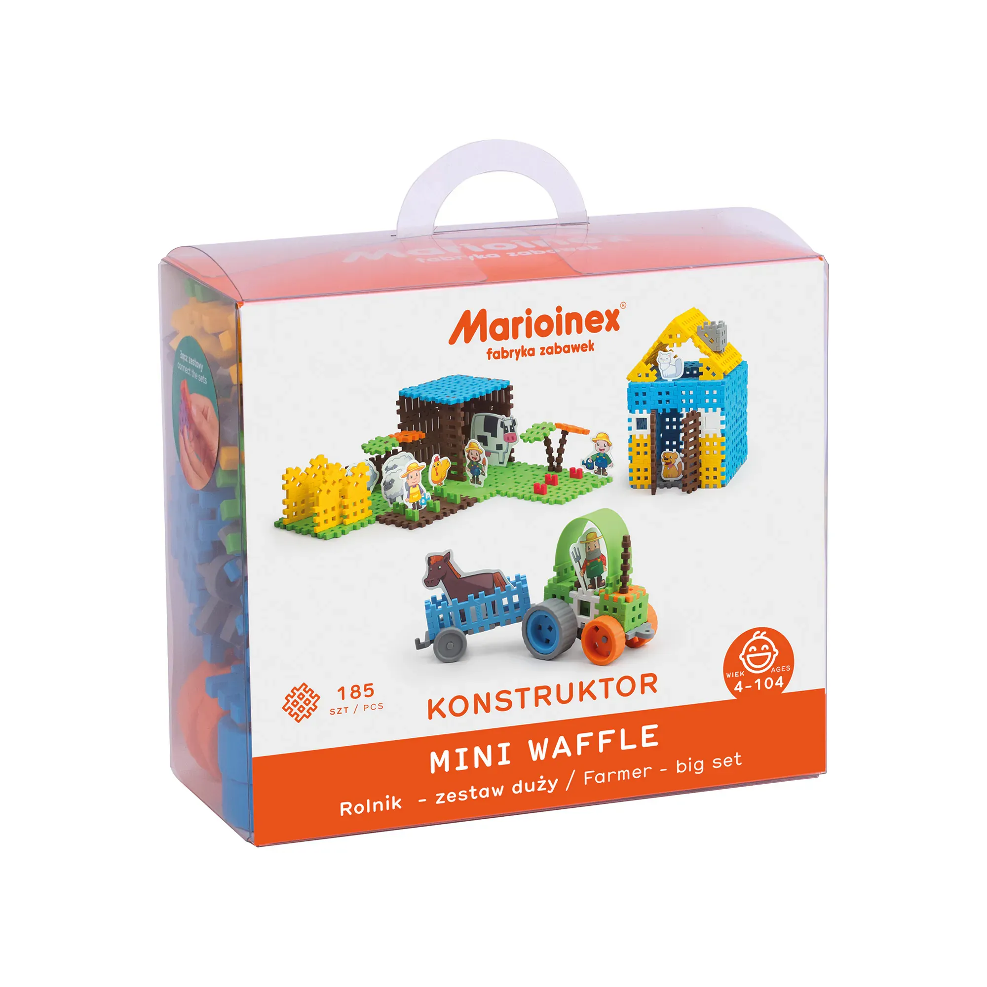 marioinex set waffle kockica farmer 185kom. - slika 2