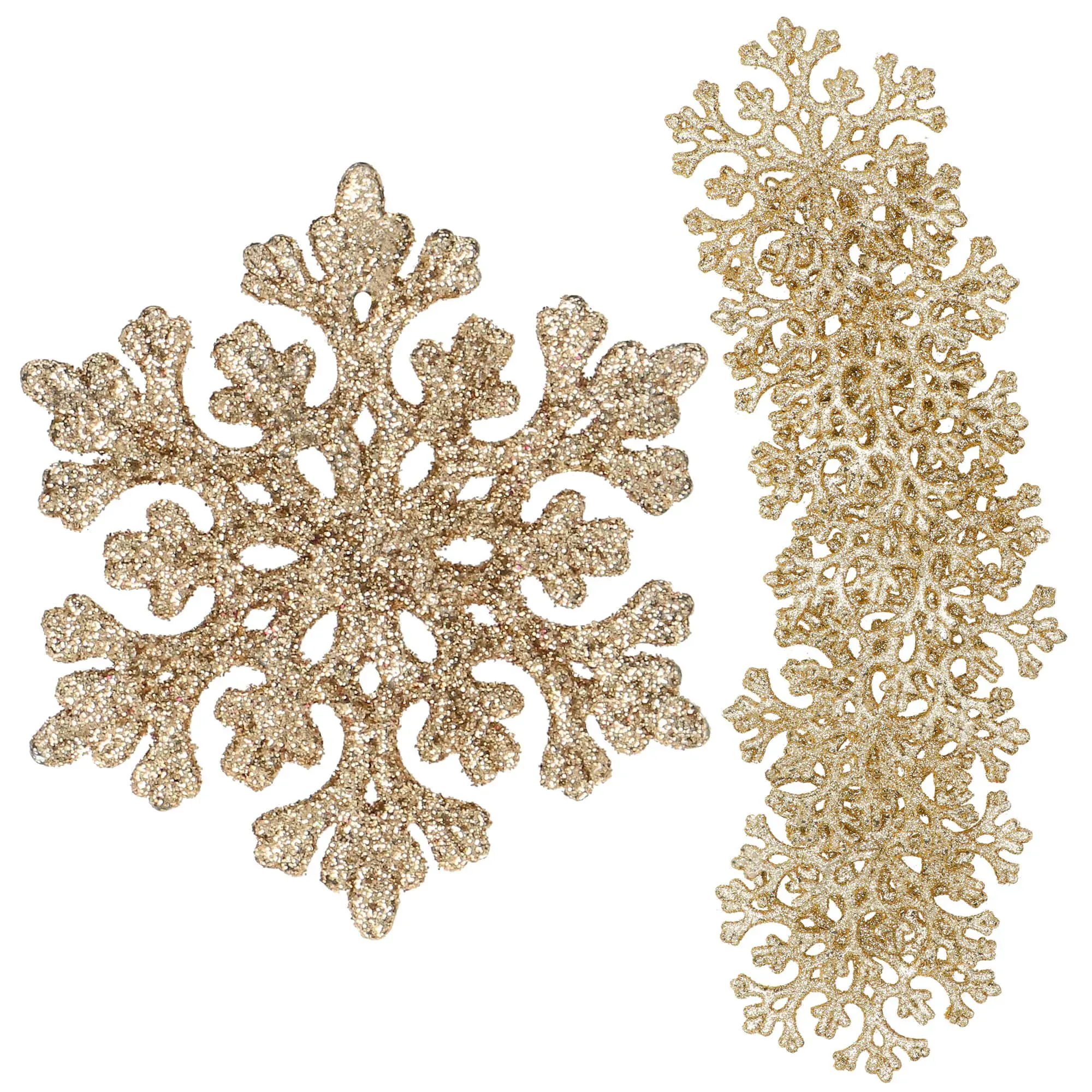 springos set božićnih ukrasa "snježna pahulja", 6 cm, 8 komada, zlatna - slika 2