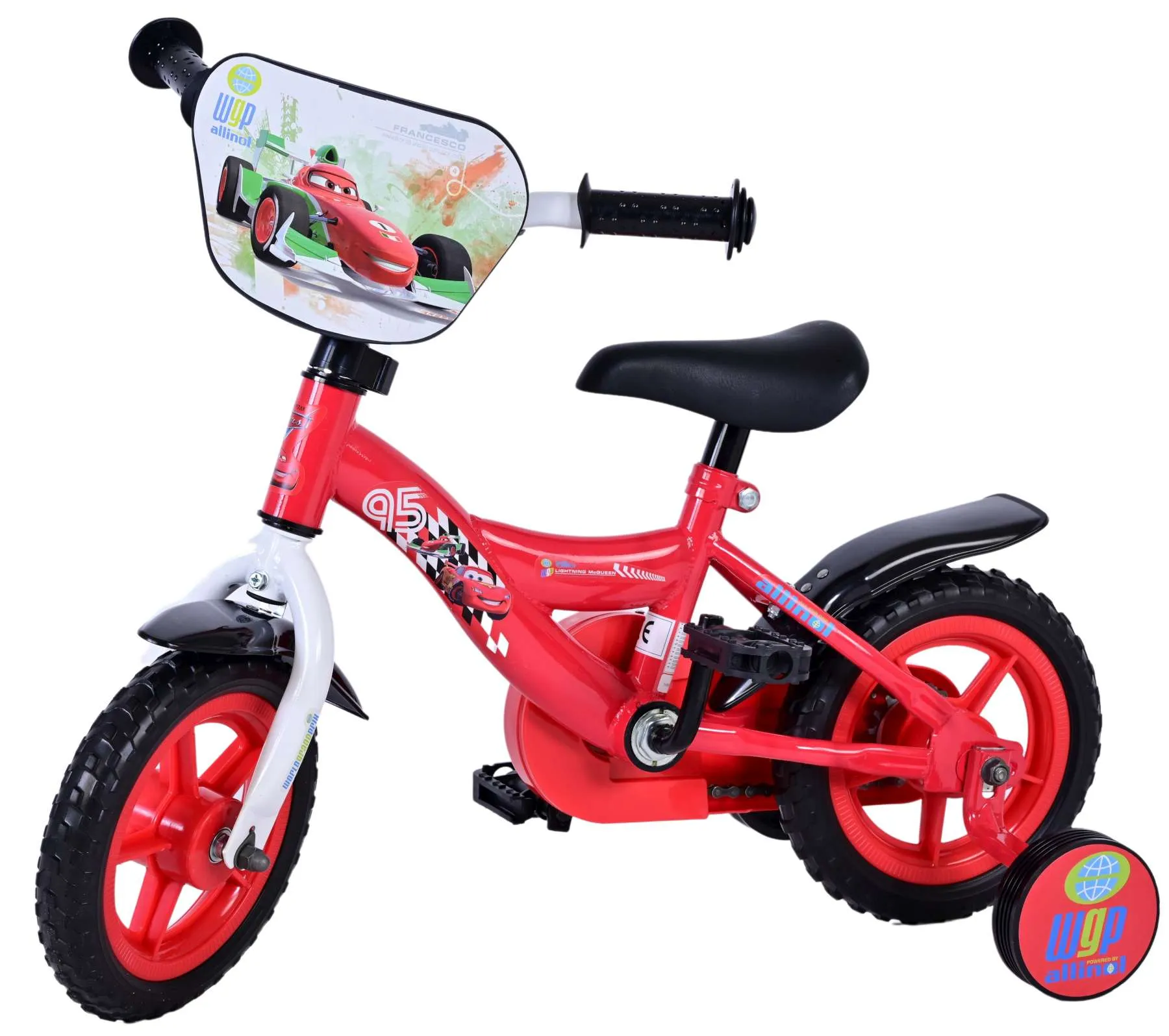 dječji bicikl disney cars 10" s fiksnim prijenosom - crveni - slika 10