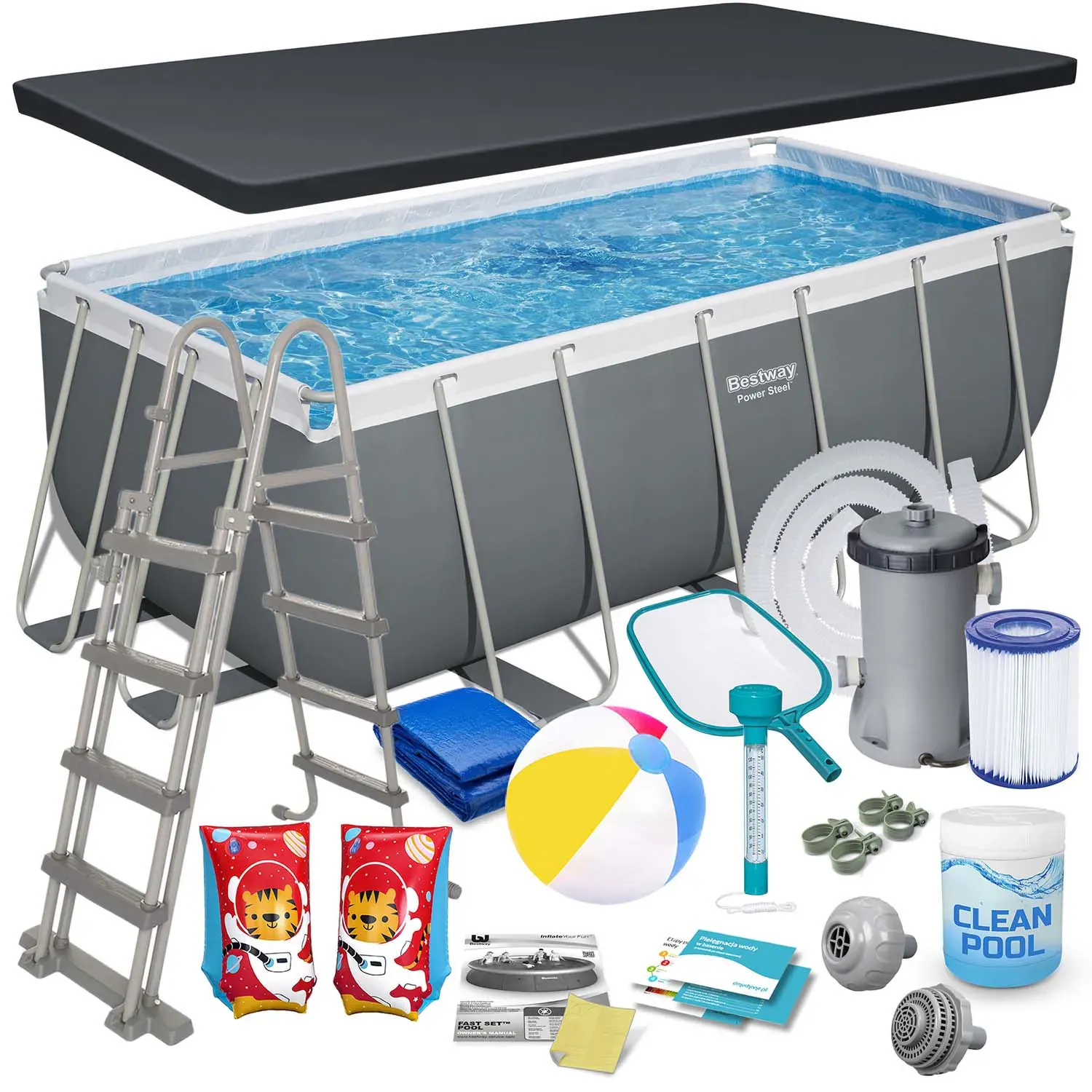 okvirni vrtni bazen 412x201x122 cm 17u1 bestway - slika 2