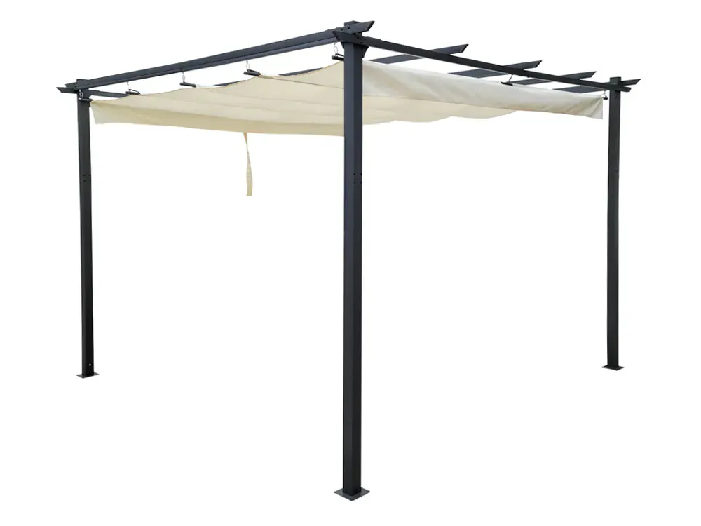 vrtna pergola para sole estivo 3x3x2.4m vodootporni krov - slika 5
