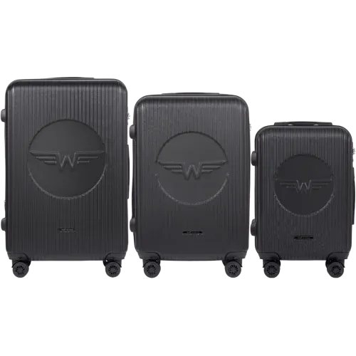 wings set od tri kofera swallow od abs materijala veličine l m s tamno sivi - slika 2