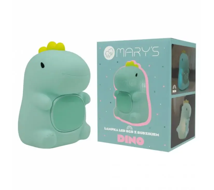 mary's rgb led noćno svijetlo sa budilicom, dinosaur - slika 2