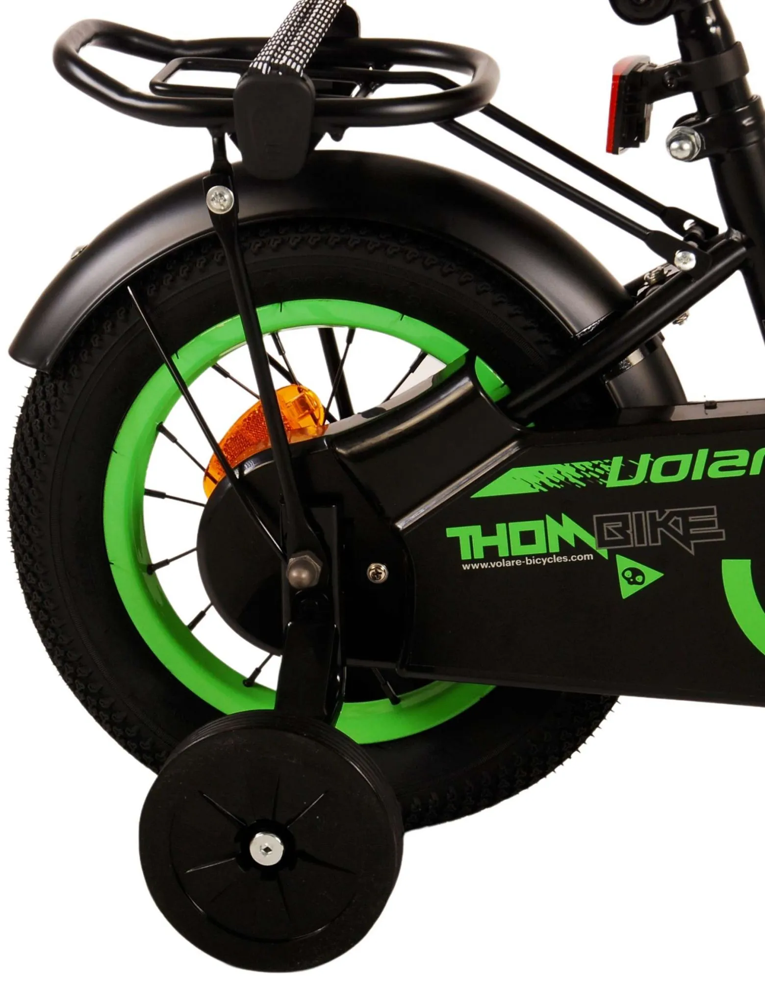 volare dječji bicikl thombike 12" crno-zeleni - slika 4