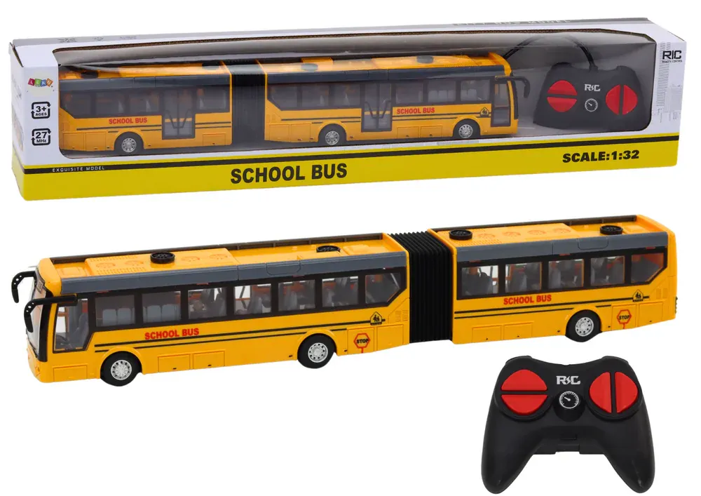 zglobni rc školski autobus na daljinsko upravljanje 1:32 žuta - slika 2