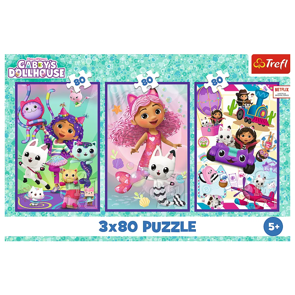 puzzle 3x80 - šareni dani gabby trefl - slika 5