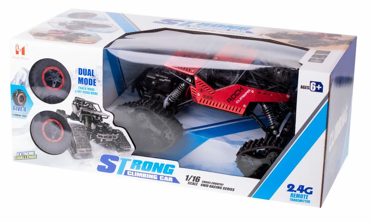 rc rock crawler 4x4 lhc012 automobil na daljinski 2in1 crveni - slika 4