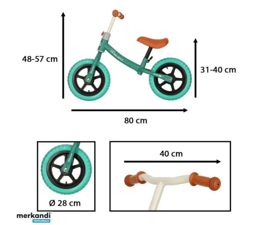 trike fix bicikl bez pedala tirkizni - slika 3