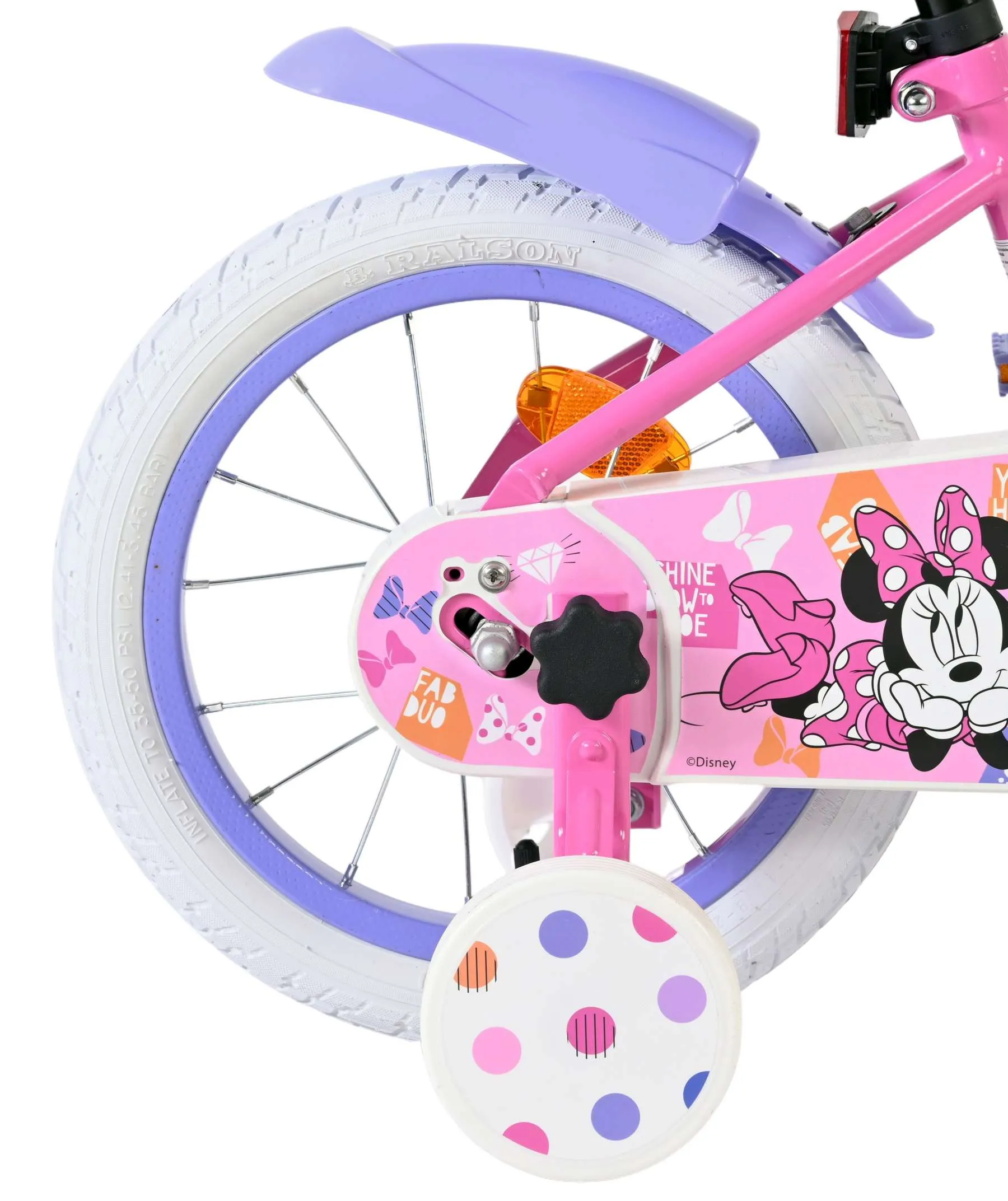 volare dječji bicikl disney minnie 14″ ružičaste boje - slika 3