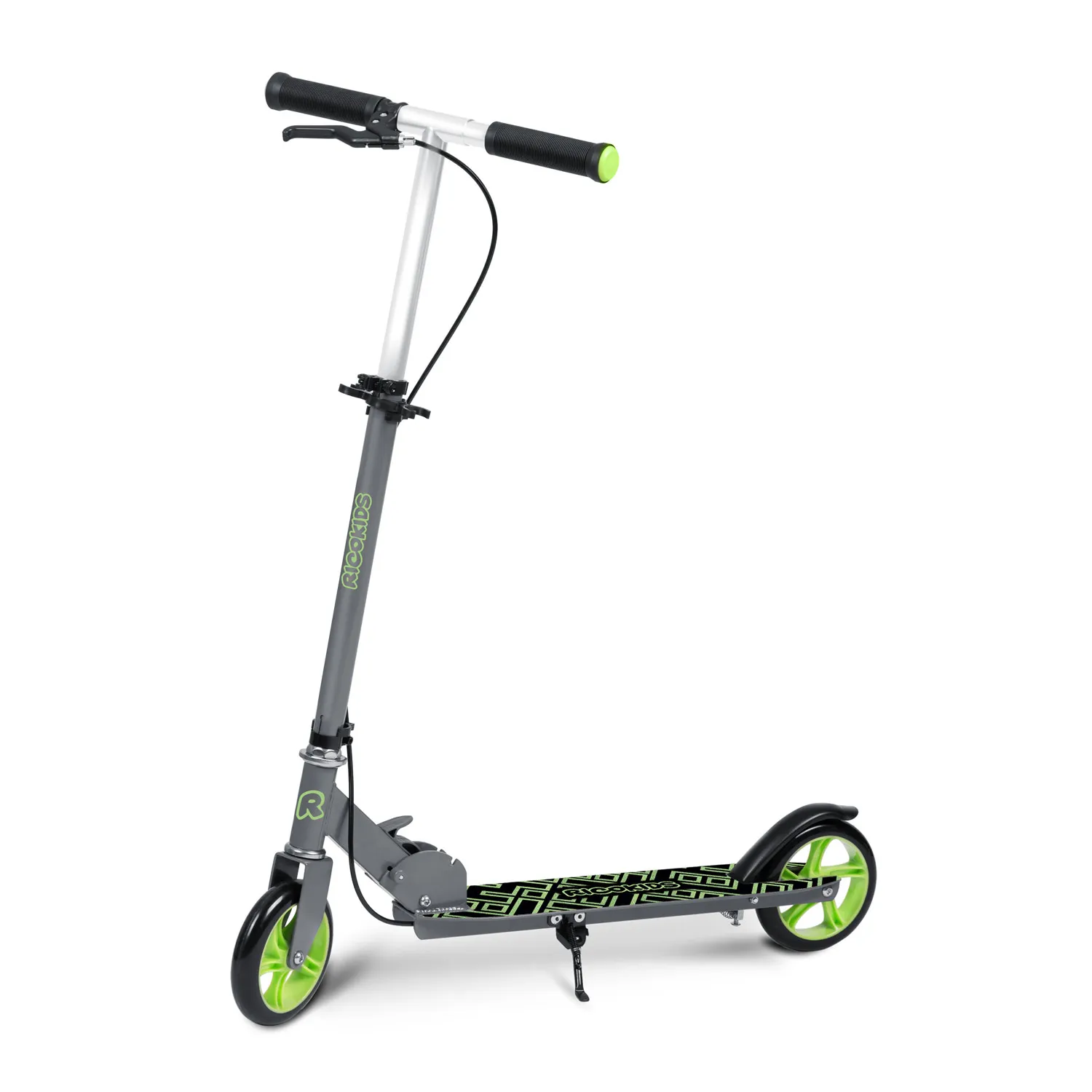 ricokids romobil za djecu kodi, pu kotači, crno zeleni - slika 8