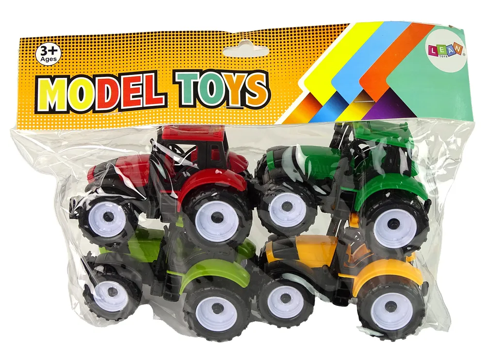 set poljoprivrednih traktora 4 šarena komada - slika 8