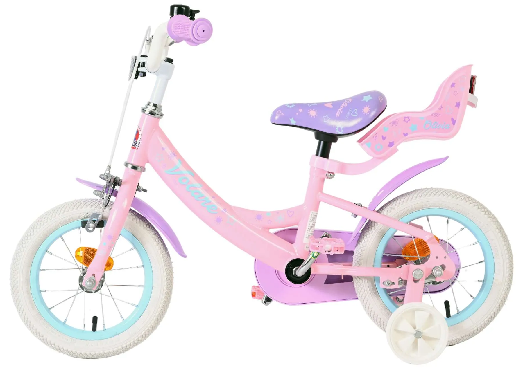 volare dječji bicikl olivia 12″ ružičaste boje - slika 8