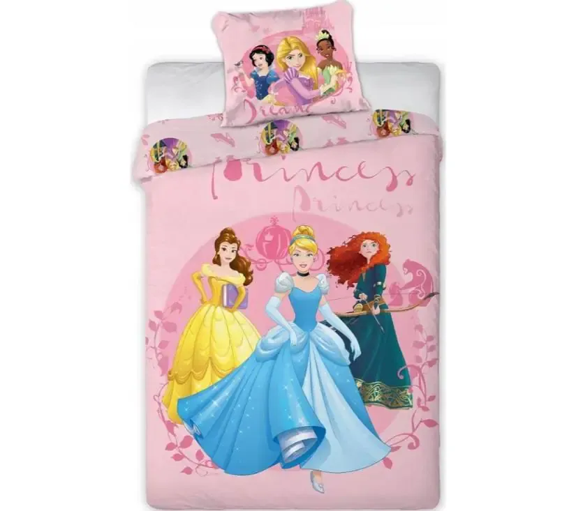 pamučna posteljina 140x200 cm disney princess - slika 2
