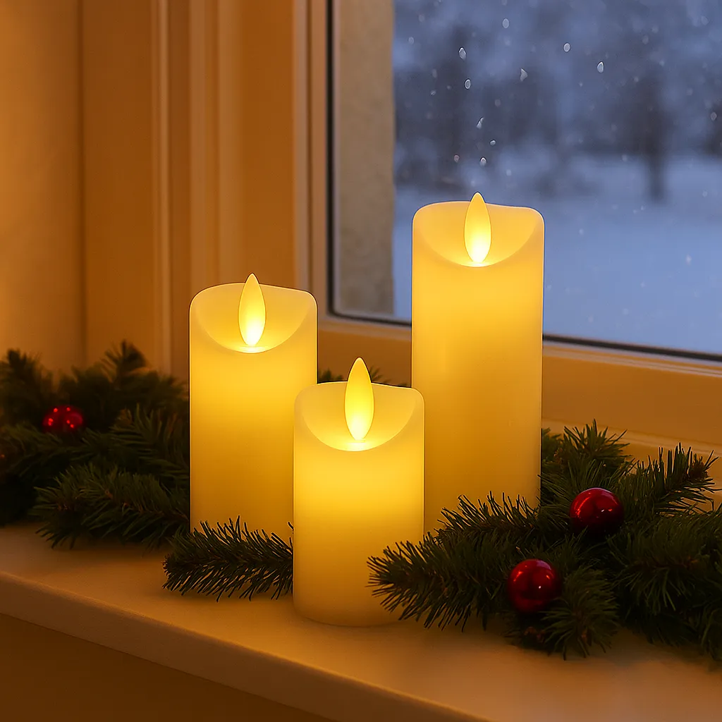 led svijeća – 17,5 × 5 cm, toplo žuta - slika 12