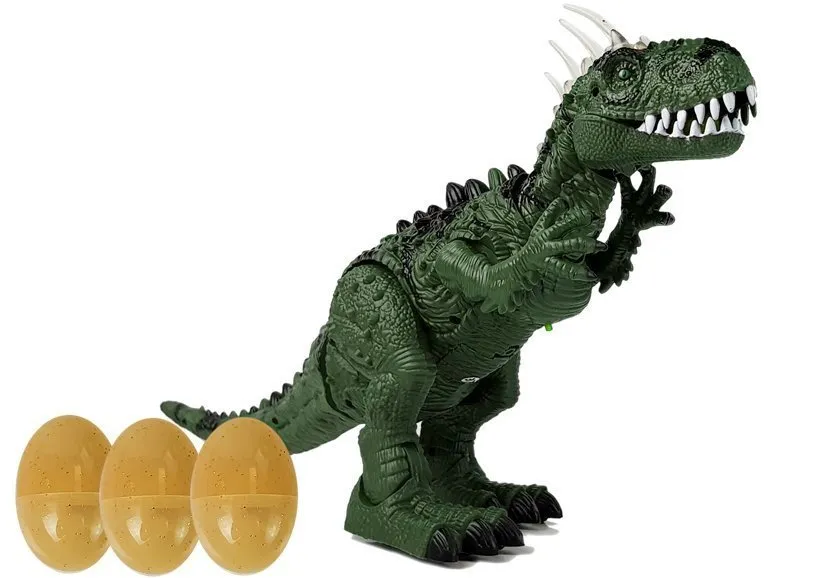 set dinosaura t-rexa koji liježe jaja zeleni 52cm - slika 3