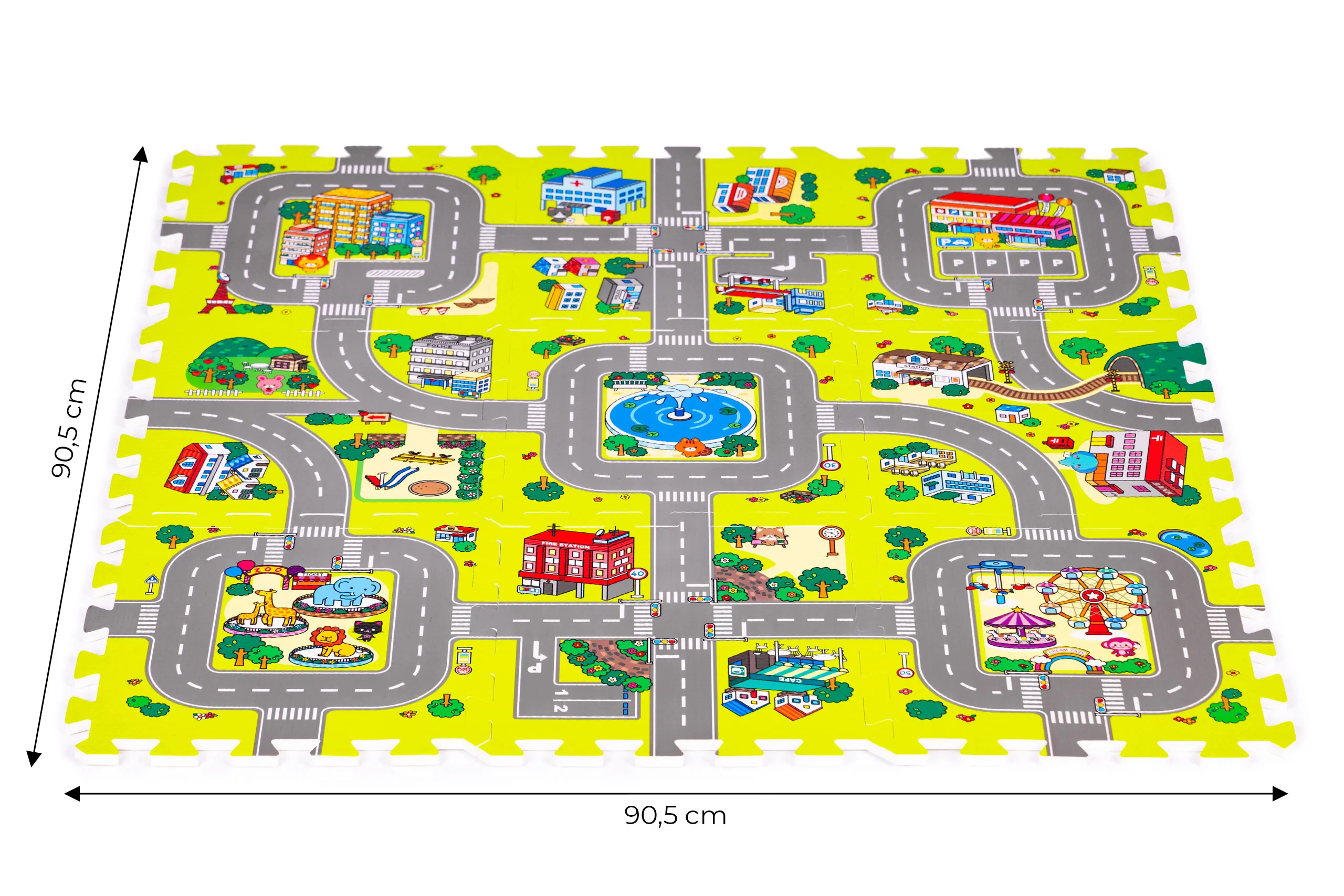 iplay podloga za djecu - grad, ulice i ceste - slika 8