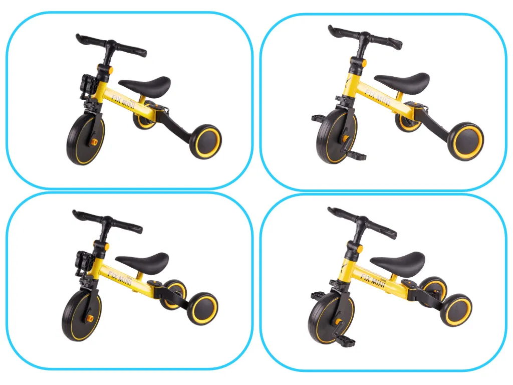 trike fix mini 3u1 tricikl s pedalama žuti - slika 4