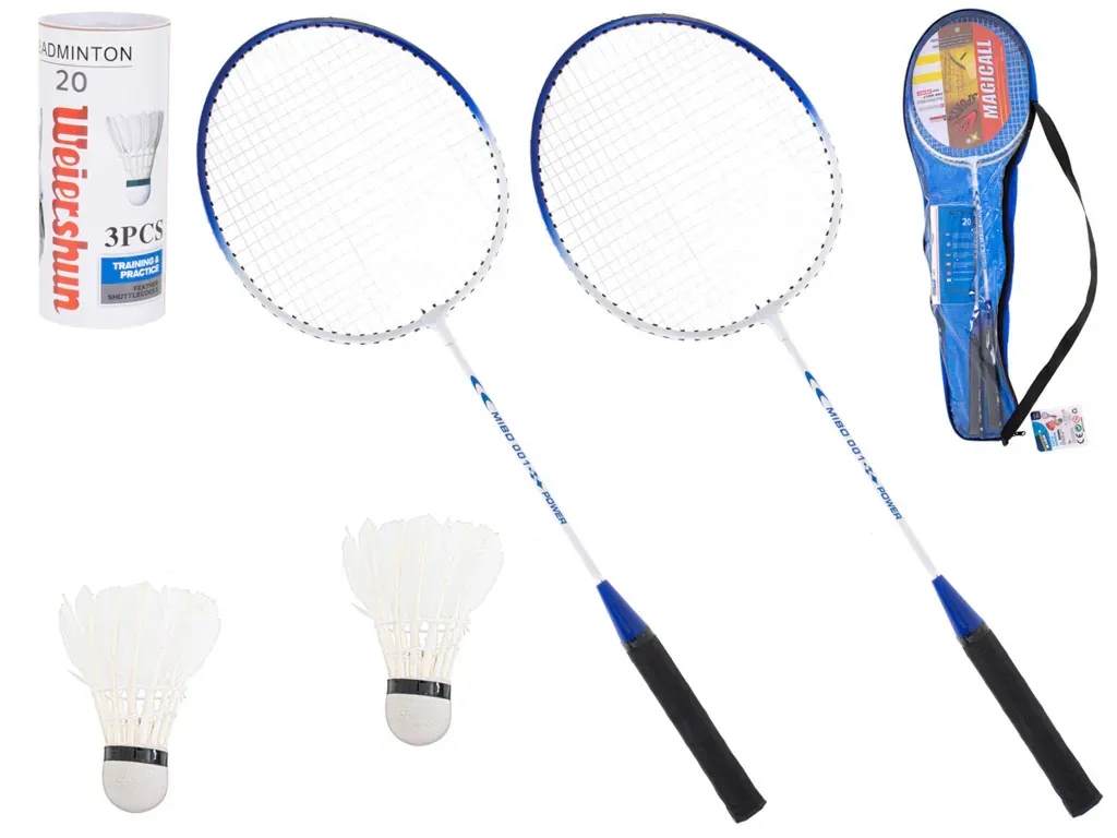 set reketa za badminton u torbi plavi - slika 2