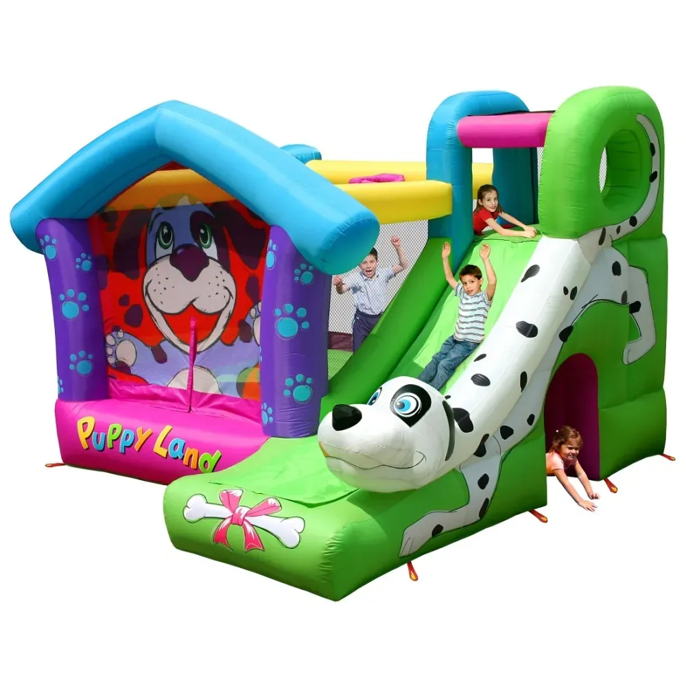 happy hop puppy land dog dvorac na napuhavanje s toboganom - slika 2