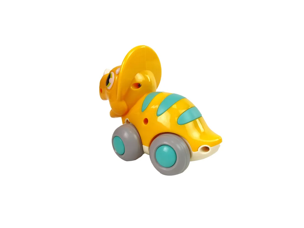 žuta figurica dinosaura na kotačima - slika 5