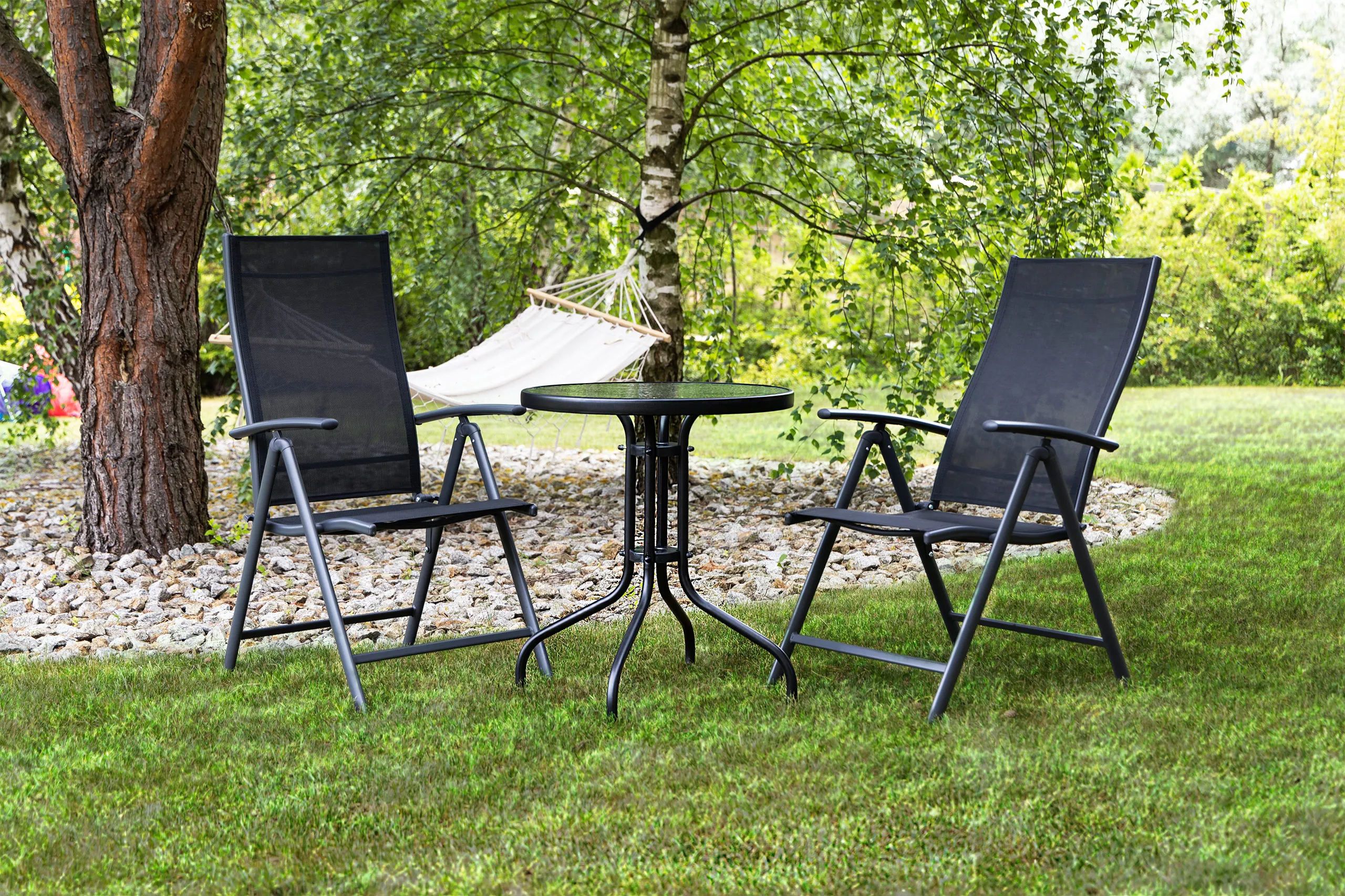 modernhome stakleni vrtni stol 60cm - slika 3