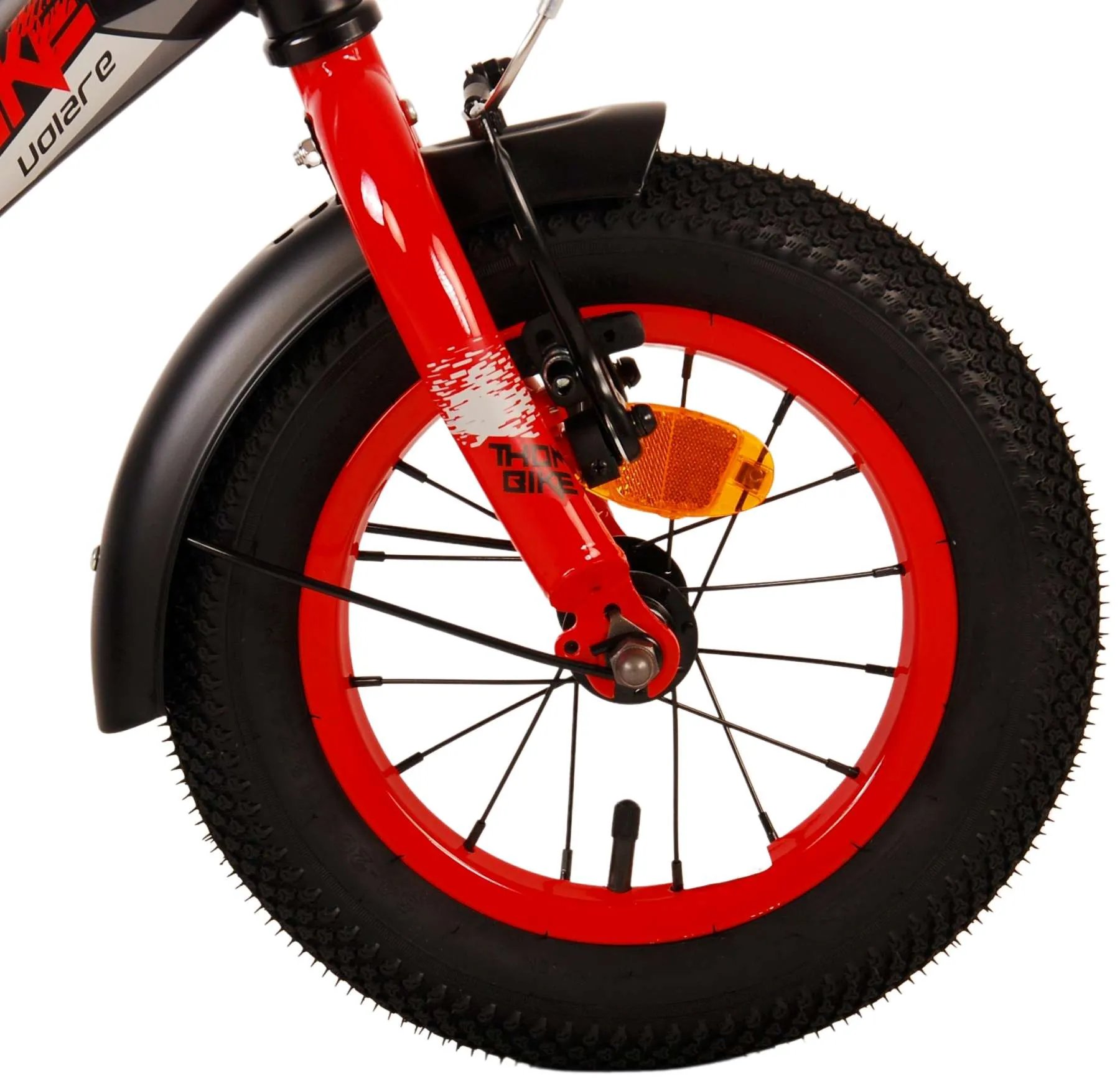 volare dječji bicikl thombike 12" crno-crveni - slika 6