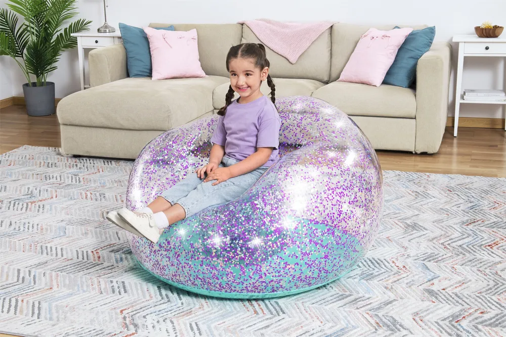 bestway svjetlucava stolica na napuhavanje 114 x 112 x 66 - slika 7