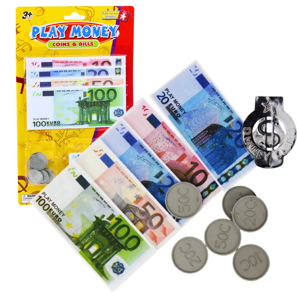 set igraćeg novca – euro novčanice, kovanice i privjesak - slika 2
