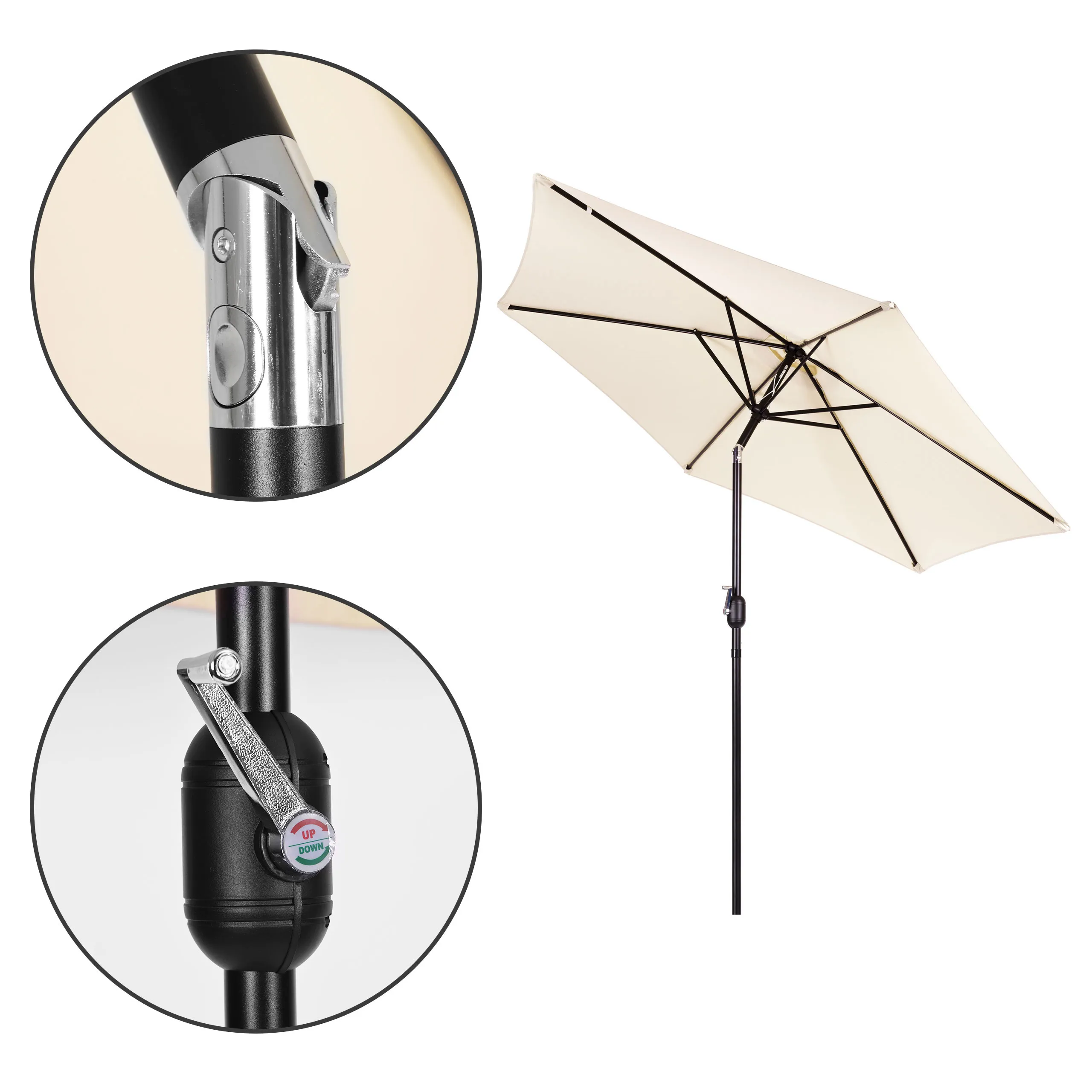 modernhome bež suncobran 270 cm - slika 8