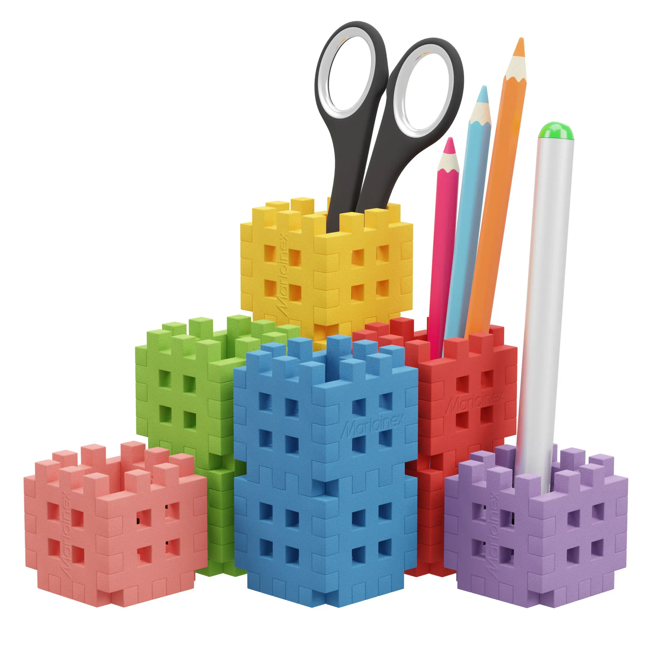 marioinex set mini waffle kockica stalak za olovke 70kom. - slika 2