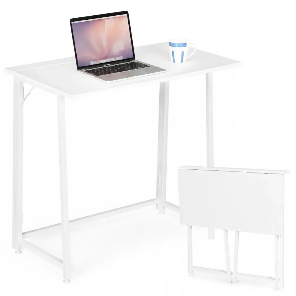 modernhome sklopivi stol 80 × 45 cm za laptop – bijeli - slika 2