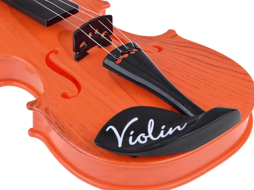 plastična violina s gudalom, igračka za djecu, 42 cm, svjetlo smeđa - slika 5