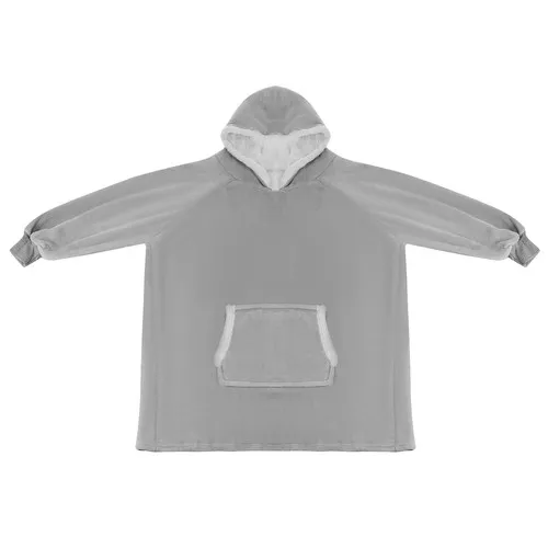 ruhhy velika xxl oversize majica deka u sivoj boji - slika 7