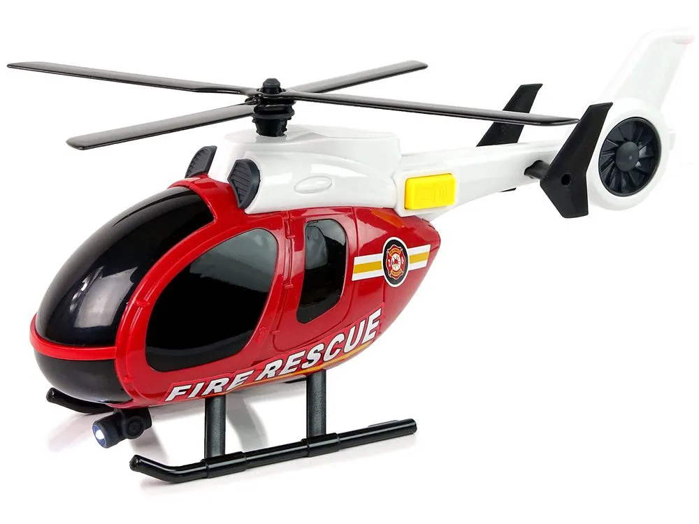 igračka vatrogasni set helikopter i auto - slika 3