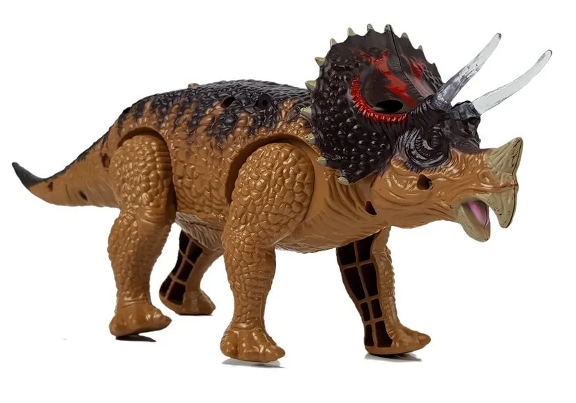 dinosaur triceratops na baterije žuto - crni - slika 4