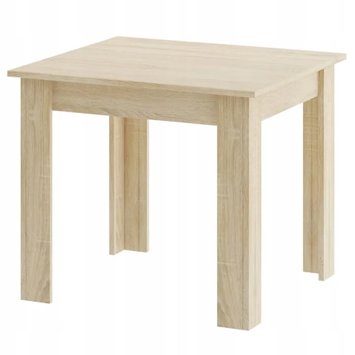 set kvadratni stol 80x80 sonoma hrast + 4 mark crne stolice - slika 12