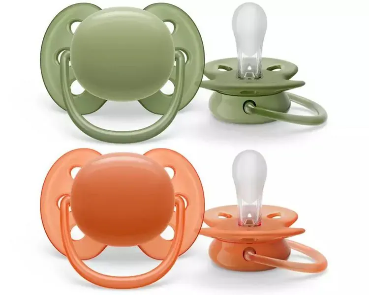 philips avent ultra soft duda varalica 18+ zeleno roza - slika 2
