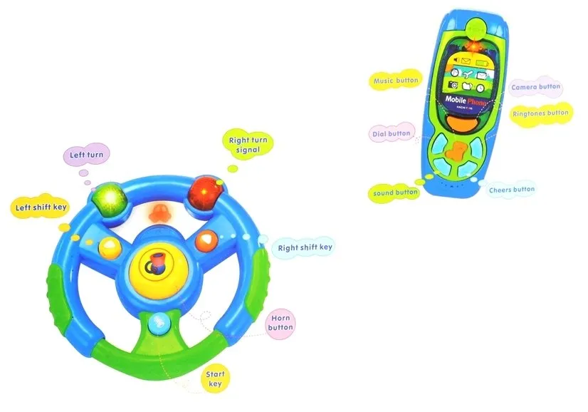 edukativni automobilski upravljač, ključevi od automobila i mobitel - slika 7