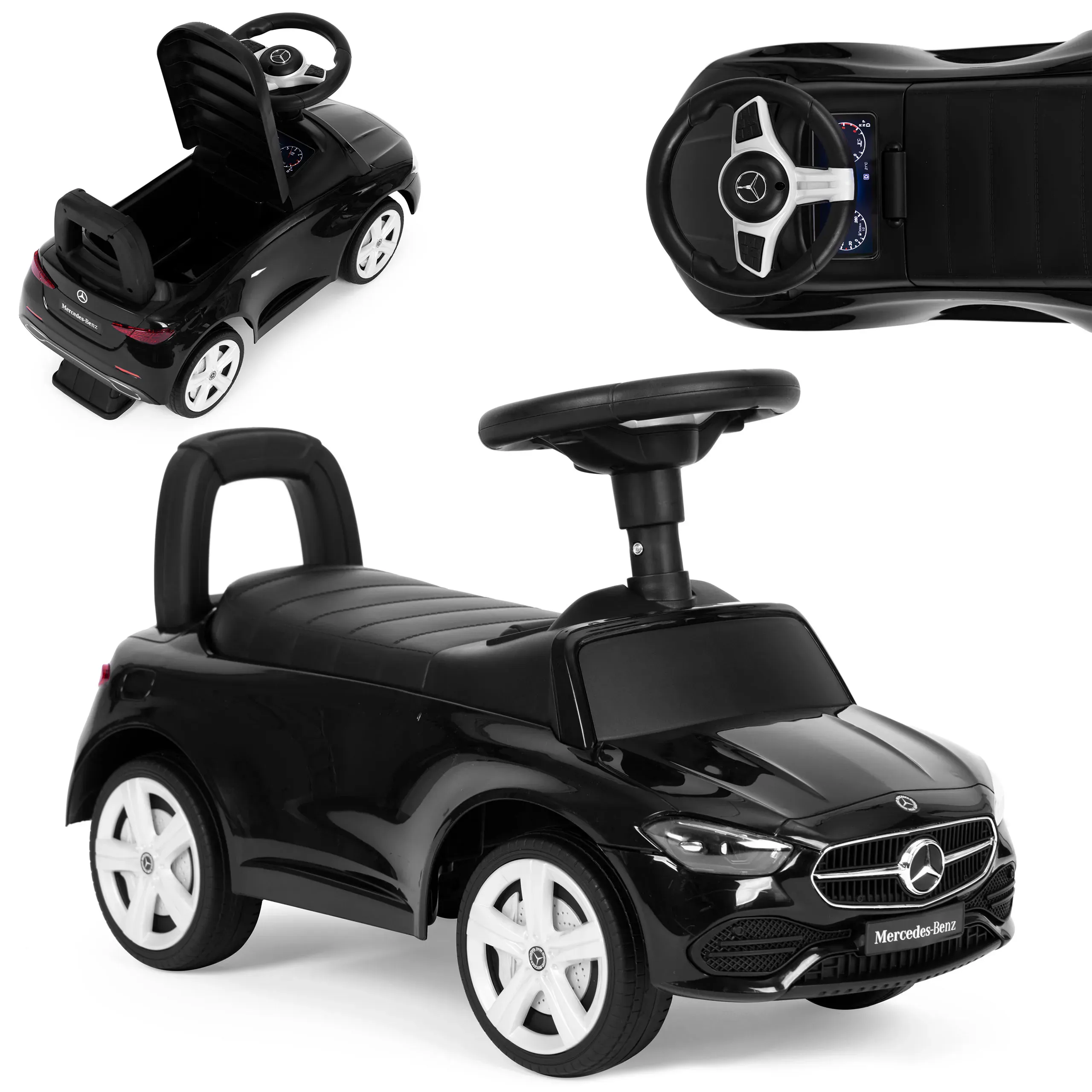 dječja interaktivna guralica mercedes c klasa crna - slika 2