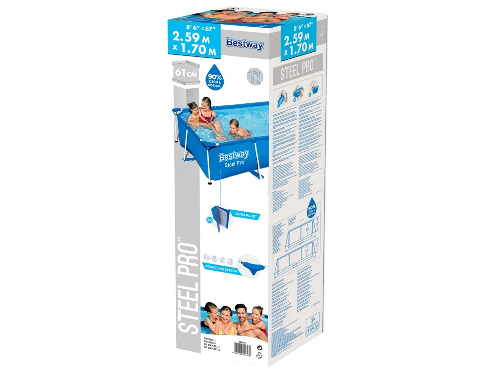 bestway montažni bazen 259x170x61cm 56403 - slika 7