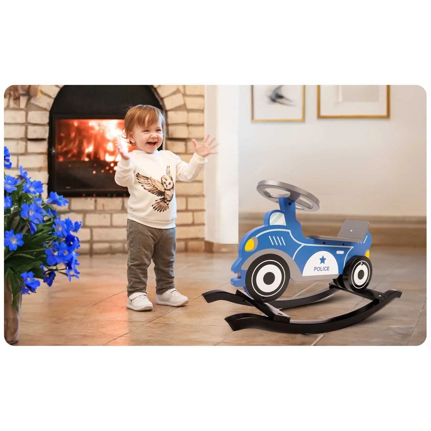 ricokids automobil za ljuljanje policija - slika 10