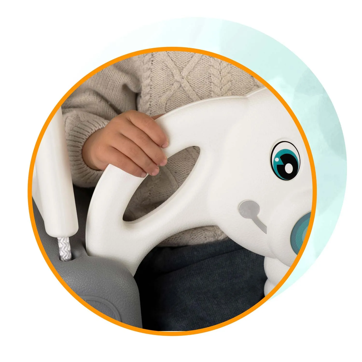 ricokids 3u1 dječja ljuljačka “slonić” – sivo-bijela - slika 6