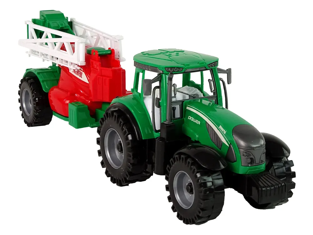 zeleni traktor sa crvenom prskalicom - slika 7