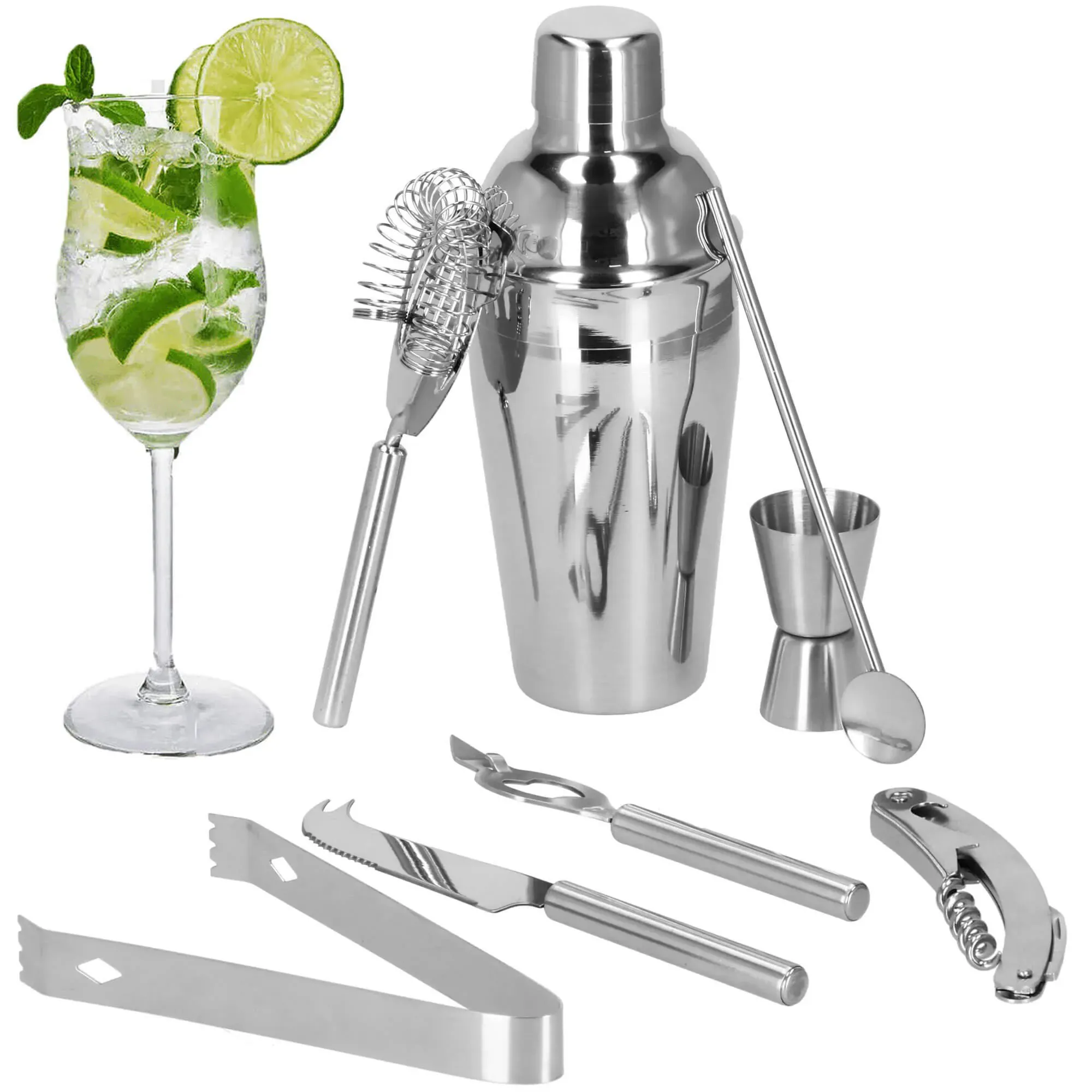 set za pripremu pića za barmene shaker 550 ml 8 dijelova - slika 2