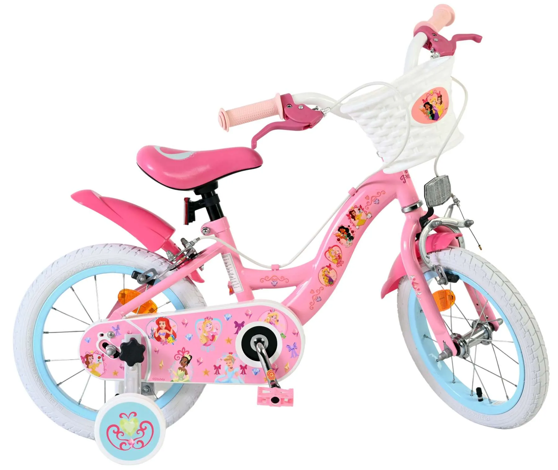 volare dječji bicikl disney princess 14″ ružičaste boje, s dvije ručne kočnice - slika 11