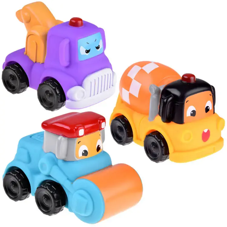 set šarenih autića 3kom - ljubičasti, žuti, plavi - slika 2